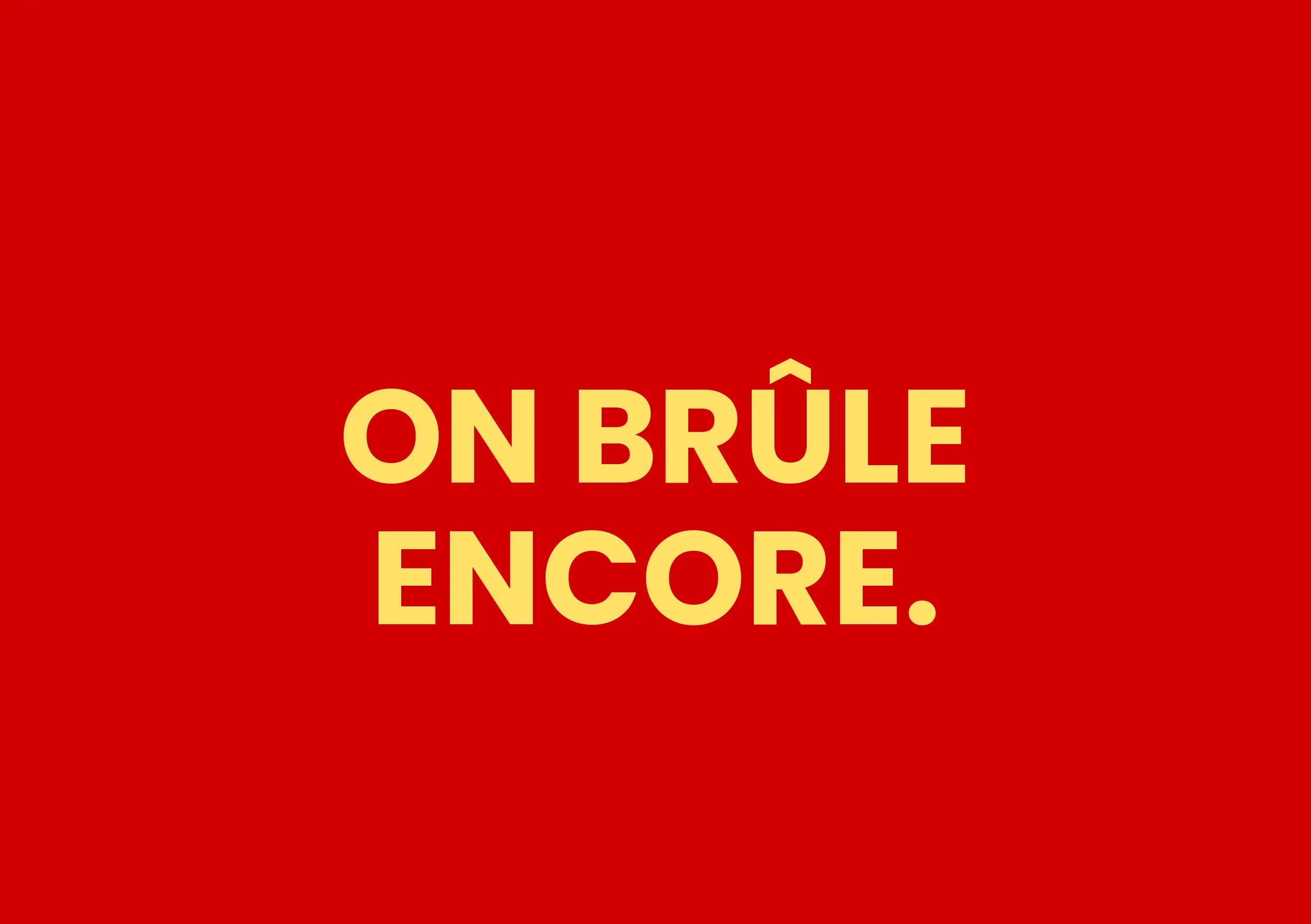 Carte postale 'On brûle encore' – message romantique dans le futur