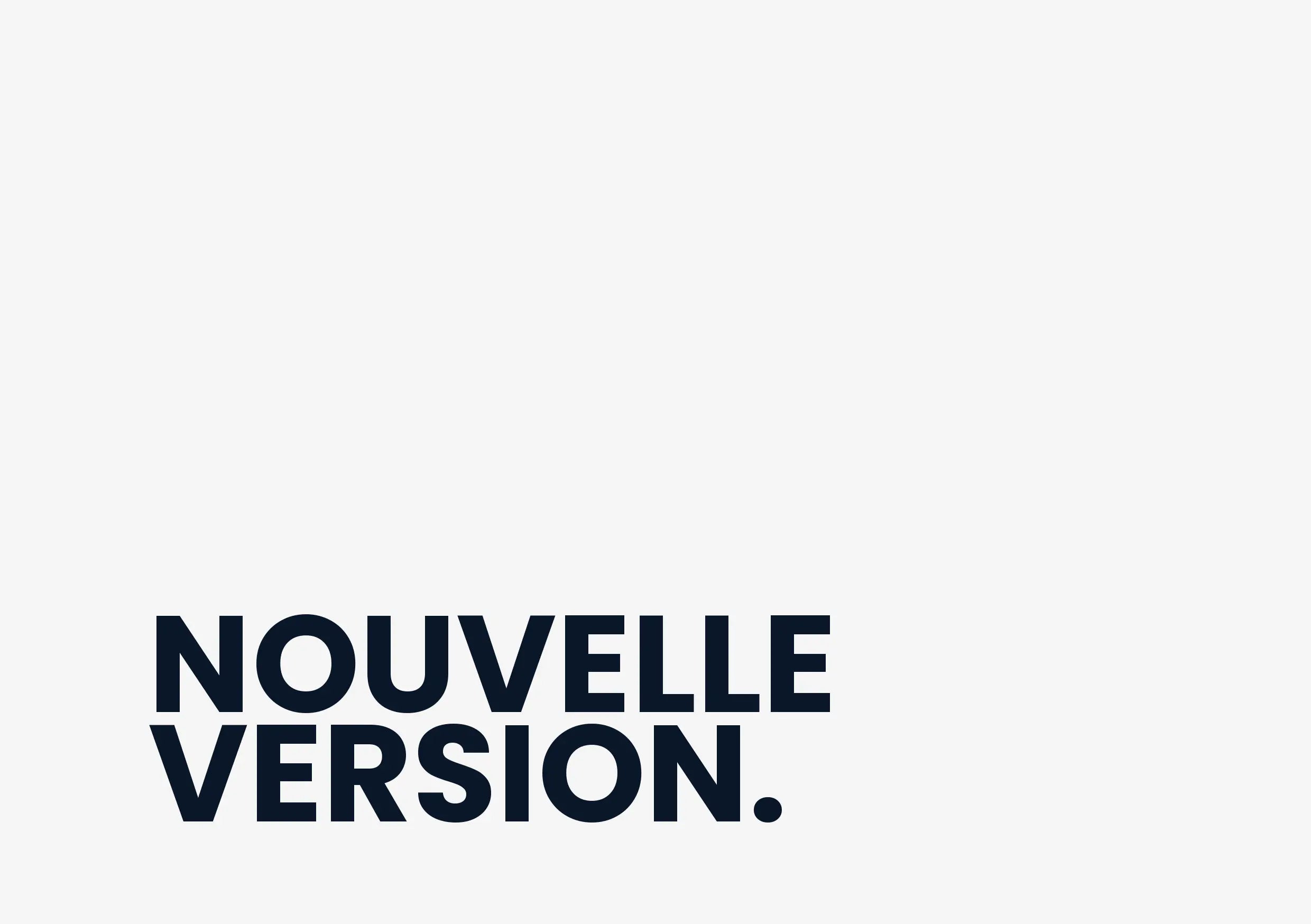 Carte postale 'Nouvelle version' – message de renouveau dans le futur