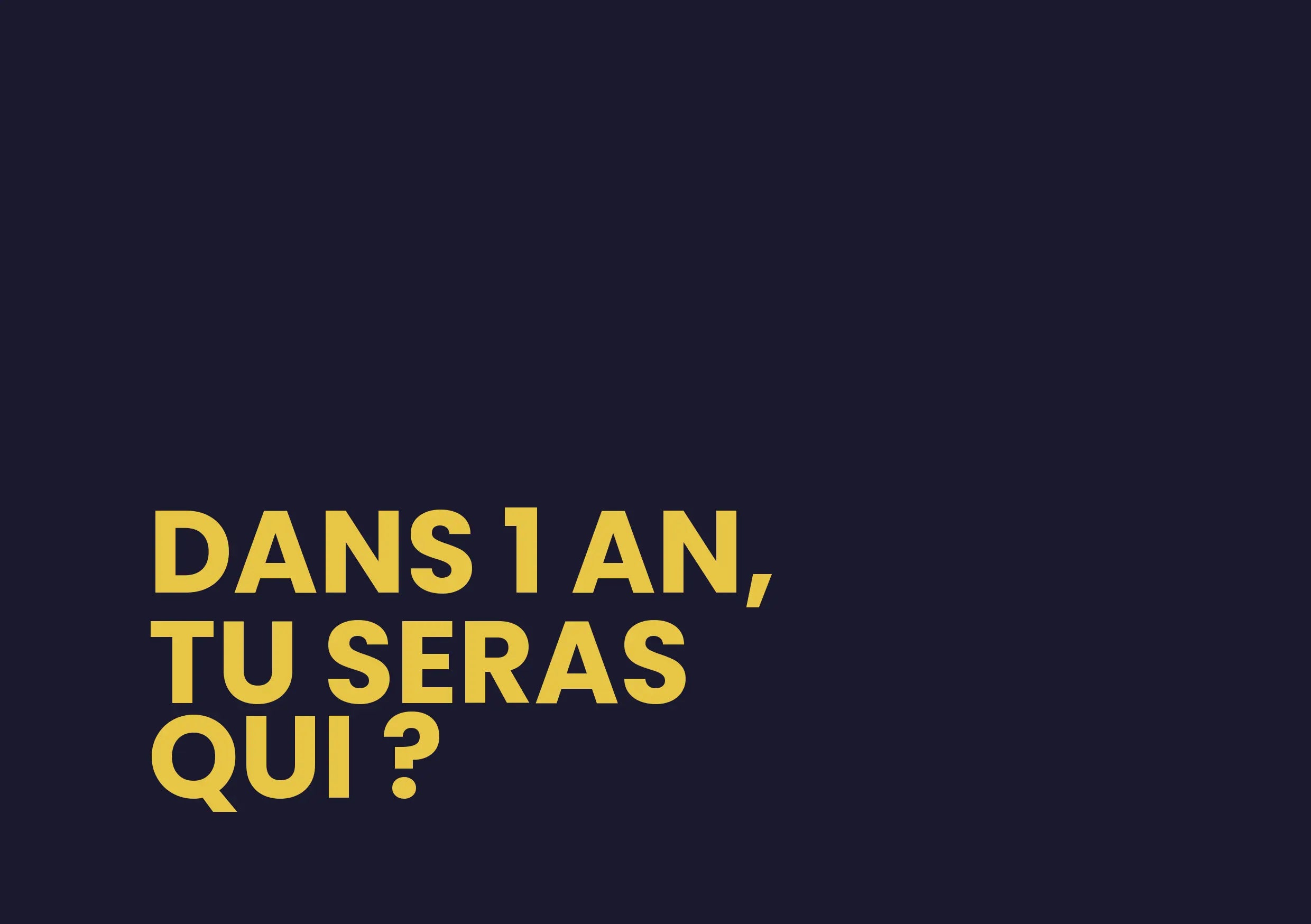 Carte postale 'Dans un an' – message à ouvrir dans un an
