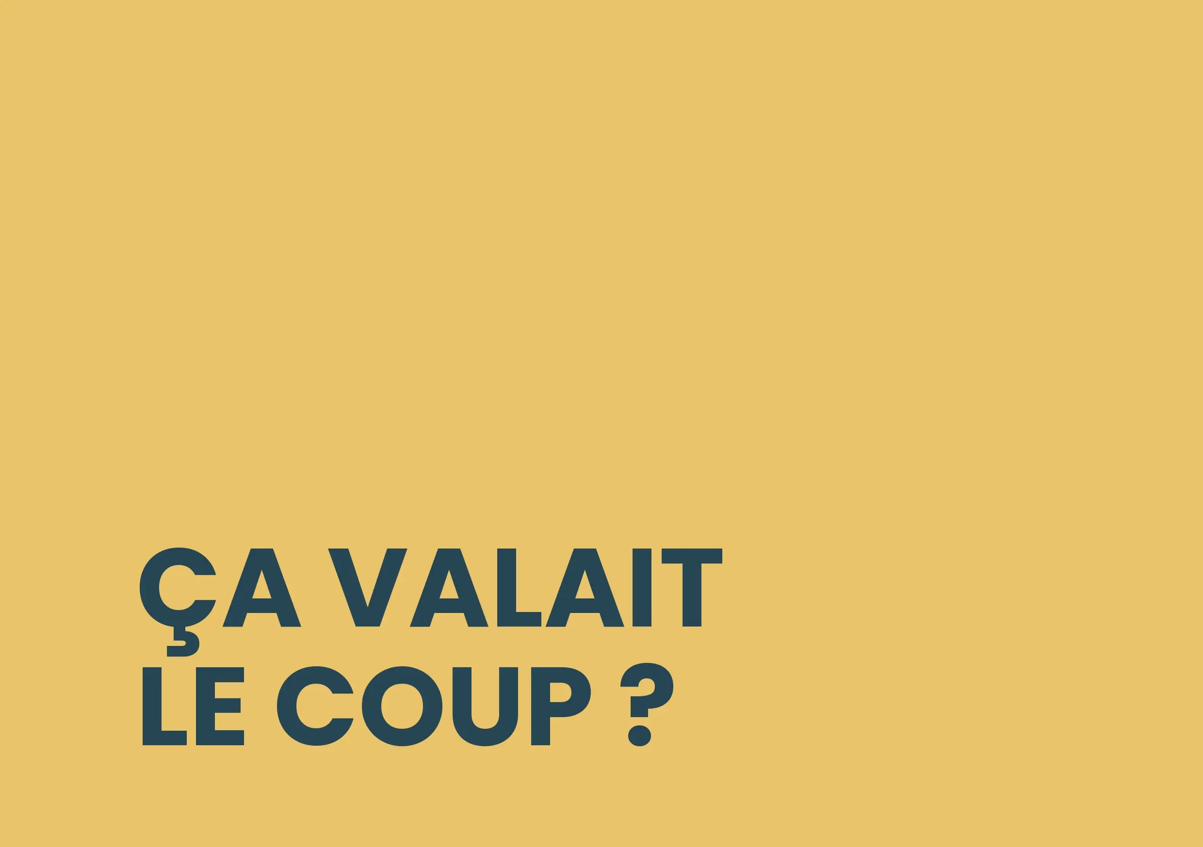 Carte postale 'Ça valait' – message de gratitude dans le futur