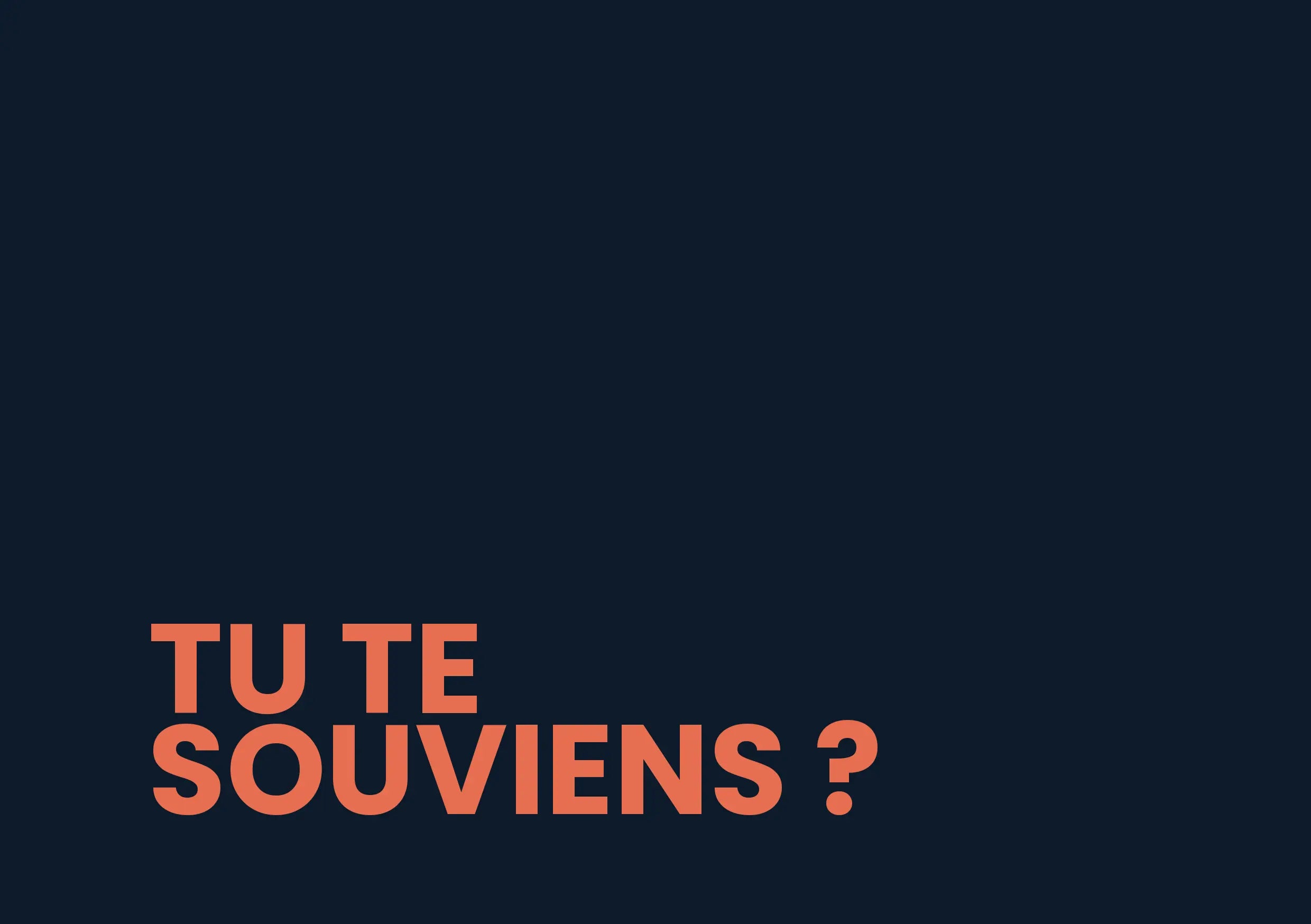 Carte postale 'Tu te souviens' – message nostalgique dans le futur