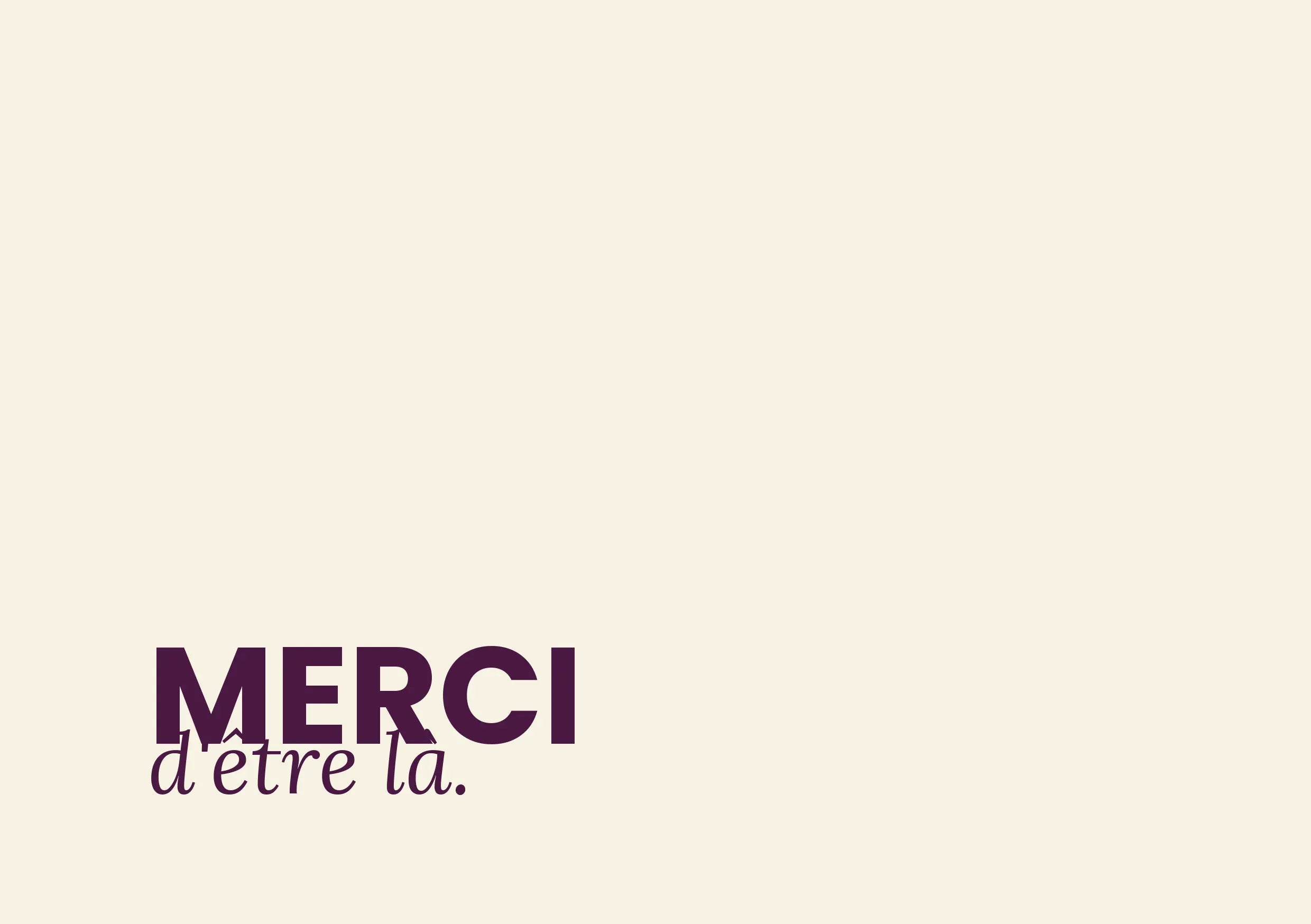 Carte postale 'Merci d'être' – message de reconnaissance différé
