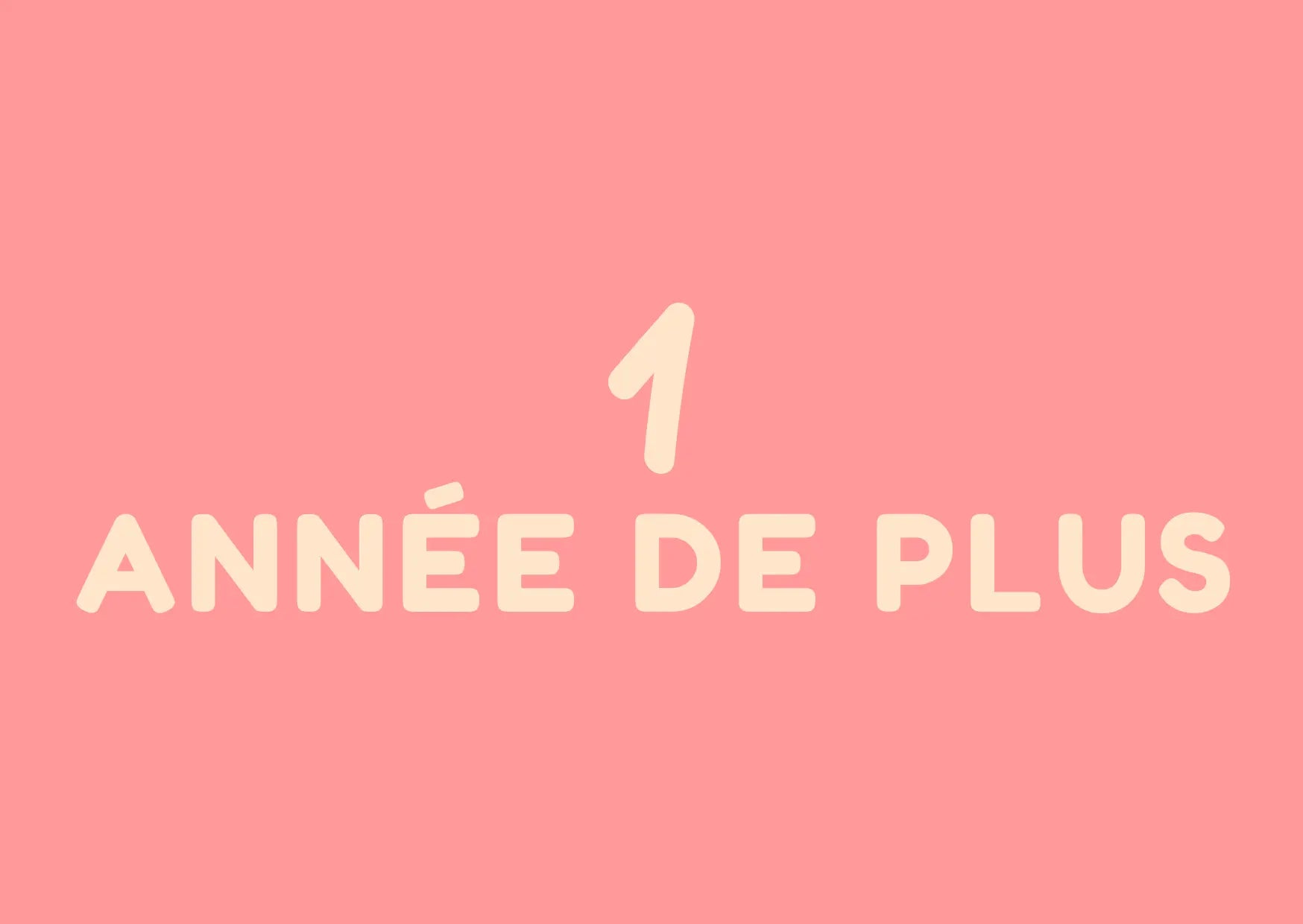 Carte postale '1 année de plus' – message d'anniversaire différé
